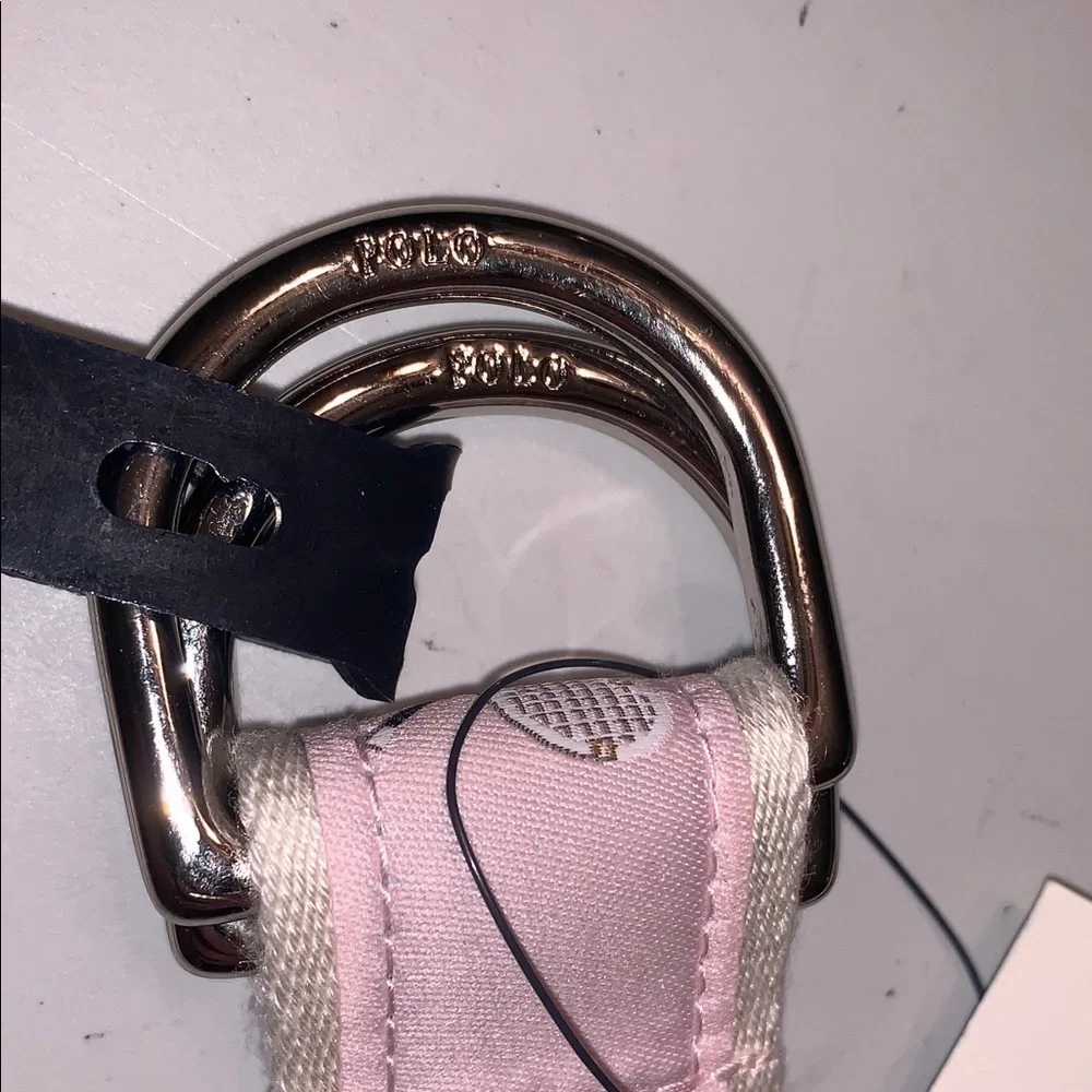 Polo Bear Ralph Lauren Pink Kids Tennis Ribbon Loop Belt XS